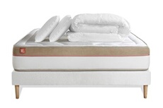 Pack prêt à dormir matelas LE COSY 160x200cm Mémoire de forme - Ep. 30cm + sommier kit Blanc