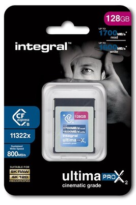 Cartes CompactFlash Integral cartes cfexpress 128 go ultimapro x2 cinematic 1600w/800r