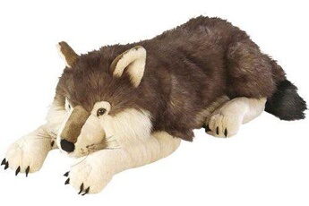 Peluche Wild Republic Wild republic jumbo wolf plush, peluche géante, peluche, cadeaux pour les enfants, 30 pouces