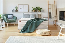 Ensemble sommier matelas LE DOUILLET 140x200cm Mémoire de forme BioVisco - Maxi épaisseur 26cm + sommier kit Blanc