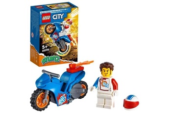 Autres jeux de construction Lego Lego 60298 city la moto de cascade fusée, moto a rétrofriction jouet pour enfant des 5 ans avec figurine rocket racer
