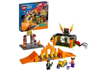 Autres jeux de construction Lego Lego 60293 city l'aire d'entraînement des cascadeurs, rampes, cage araignées et moto rétrofriction, jouet pour enfants +5 ans