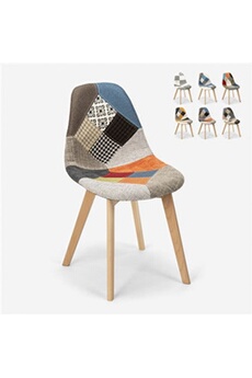 chaise ahd amazing home design chaise patchwork design nordique bois et tissu cuisine bar restaurant robin