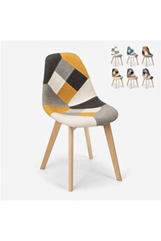 chaise ahd amazing home design chaise patchwork design nordique bois et tissu cuisine bar restaurant robin