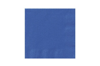 Tente et tipi enfant Vegaoopro 20 petites serviettes en papier bleues 33 x 33 cm