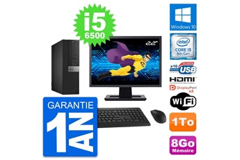 Unité Centrale Dell Pc Dell 5040 Sff Ecran 22" I5-6500 Ram 8go Disque Dur 1to Hdmi Windows 10 Wifi