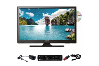 Antarion TV LED tv led 24" 60cm téléviseur full hd dvd intégré compatible 12v