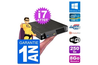 Unité Centrale Lenovo Ultra Mini Pc Lenovo M73 Tiny Usff I7-4770t Ram 8go Disque 250go Windows 10 Wifi