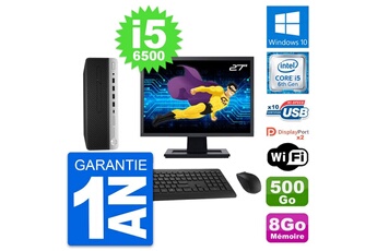 Unité Centrale Hp Pc Hp Prodesk 600 G3 Sff Ecran 27" I5-6500 Ram 8go Disque 500go Windows 10 Wifi