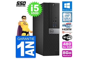 Unité Centrale Dell Pc Dell Optiplex 5040 Sff Intel I5-6500 Ram 8go Ssd 480go Hdmi Windows 10 Wifi