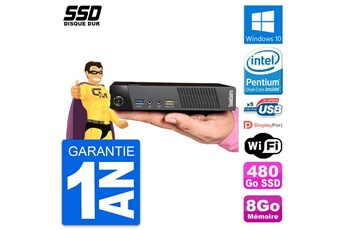 Unité Centrale Lenovo Ultra Mini Pc Lenovo M93p Tiny Intel G3220t Ram 8go Ssd 480go Windows 10 Wifi