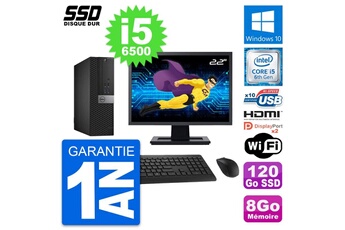 Unité Centrale Dell Pc Dell 5040 Sff Ecran 22" Intel I5-6500 Ram 8go Ssd 120go Hdmi Windows 10 Wifi