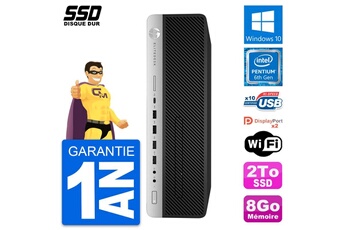 Unité Centrale Hp Pc Hp Elitedesk 800 G3 Sff Intel Pentium G4400 Ram 8go Ssd 2to Windows 10 Wifi