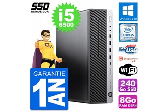 Unité Centrale Hp Pc Hp Elitedesk 800 G3 Sff Intel Core I5-6500 Ram 8go Ssd 240go Windows 10 Wifi