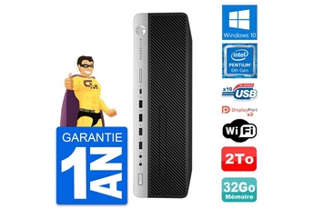 Unité Centrale Hp Pc Hp Elitedesk 800 G3 Sff Intel G4400 Ram 32go Disque 2to Windows 10 Wifi