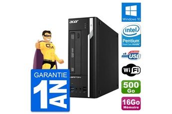 Unité Centrale Acer Pc Acer Veriton X2632g Sff Intel G3220 Ram 16go Disque Dur 500go Windows 10 Wifi