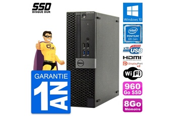 Unité Centrale Dell Pc Dell Optiplex 5040 Sff Intel G4400 Ram 8go Ssd 960go Hdmi Windows 10 Wifi