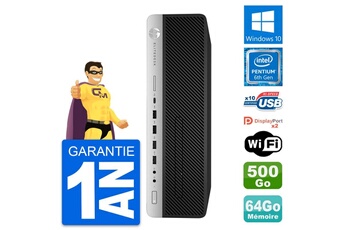 Unité Centrale Hp Pc Hp Elitedesk 800 G3 Sff Intel G4400 Ram 64go Disque 500go Windows 10 Wifi