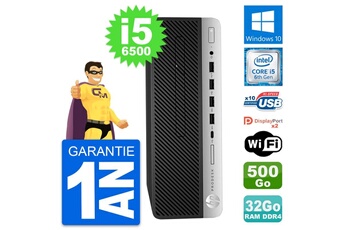 Unité Centrale Hp Pc Hp Prodesk 600 G3 Sff Intel I5-6500 Ram 32go Disque Dur 500go Windows 10 Wifi