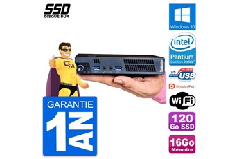 Unité Centrale Lenovo Ultra Mini Pc Lenovo M92p Tiny Intel G2020t Ram 16go Ssd 120go Windows 10 Wifi
