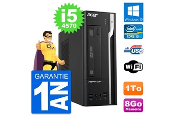 Unité Centrale Acer Pc Acer Veriton X2632g Sff Intel I5-4570 Ram 8go Disque Dur 1to Windows 10 Wifi