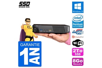 Unité Centrale Lenovo Ultra Mini Pc Lenovo M93p Tiny Intel G3220t Ram 8go Ssd 2to Windows 10 Wifi