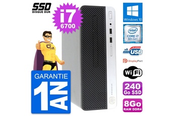 Unité Centrale Hp Pc Hp Prodesk 400 G4 Sff Intel Core I7-6700 Ram 8go Ssd 240go Windows 10 Wifi