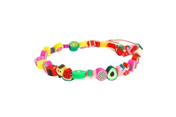 Bijou de déguisement Avizar Bijou de téléphone homemade à perles fruités collection tutti frutti multicolore