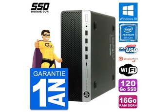 Unité Centrale Hp Pc Hp Prodesk 600 G3 Sff Intel Pentium G4400 Ram 16go Ssd 120go Windows 10 Wifi