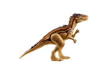 Figurine de collection Mattel Jurassic world - carcharodontosaurus mega ravageur, apparence realiste, avec fonction - figurine dinosaure - des 4 ans