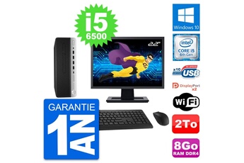 Unité Centrale Hp Pc Hp Prodesk 600 G3 Sff Ecran 22" I5-6500 Ram 8go Disque 2to Windows 10 Wifi