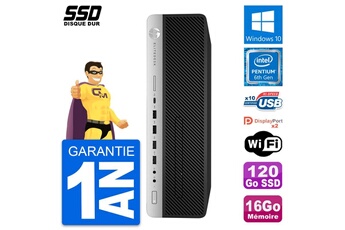 Unité Centrale Hp Pc Hp Elitedesk 800 G3 Sff Intel G4400 Ram 16go Ssd 120go Windows 10 Wifi