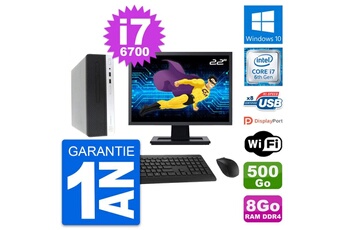 Unité Centrale Hp Pc Hp Prodesk 400 G4 Sff Ecran 22" I7-6700 Ram 8go Disque 500go Windows 10 Wifi
