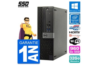 Unité Centrale Dell Pc Dell Optiplex 5040 Sff Intel G4400 Ram 32go Ssd 960go Hdmi Windows 10 Wifi