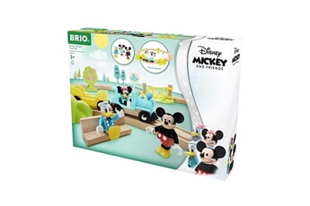 Maquette Brio Disney brio circuit mickey mouse - coffret complet 18 pieces - circuit de train en bois - ravensburger - des 3 ans - 32277