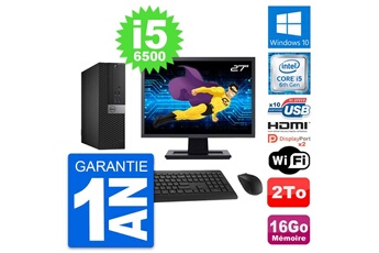 Unité Centrale Dell Pc Dell 5040 Sff Ecran 27" Core I5-6500 Ram 16go Disque 2to Hdmi Windows 10 Wifi