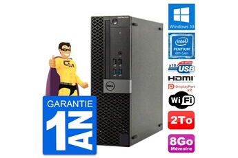 Unité Centrale Dell Pc Dell Optiplex 5040 Sff Intel G4400 Ram 8go Disque 2to Hdmi Windows 10 Wifi