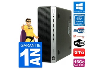 Unité Centrale Hp Pc Hp Prodesk 600 G3 Sff Intel G4400 Ram 16go Disque Dur 2to Windows 10 Wifi