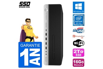 Unité Centrale Hp Pc Hp Elitedesk 800 G3 Sff Intel Pentium G4400 Ram 16go Ssd 2to Windows 10 Wifi