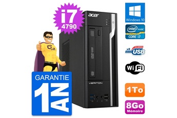 Unité Centrale Acer Pc Acer Veriton X2632g Sff Intel I7-4790 Ram 8go Disque Dur 1to Windows 10 Wifi