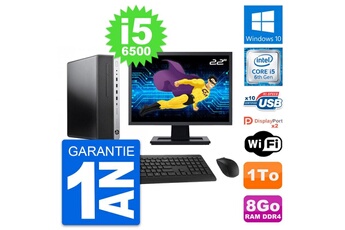 Unité Centrale Hp Pc Hp Elitedesk 800 G3 Sff Ecran 22" I5-6500 Ram 8go Disque 1to Windows 10 Wifi