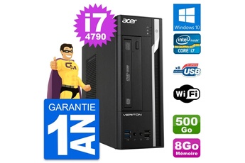 Unité Centrale Acer Pc Acer Veriton X2632g Sff Intel I7-4790 Ram 8go Disque 500go Windows 10 Wifi
