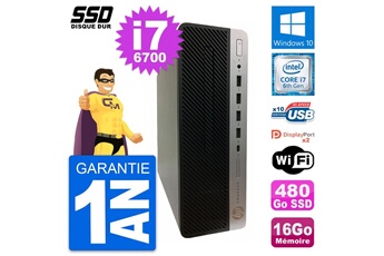 Unité Centrale Hp Pc Hp Prodesk 600 G3 Sff Intel Core I7-6700 Ram 16go Ssd 480go Windows 10 Wifi