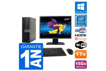 Unité Centrale Dell Pc Dell 5040 Sff Ecran 22" Intel G4400 Ram 16go Disque 1to Hdmi Windows 10 Wifi