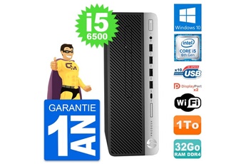 Unité Centrale Hp Pc Hp Prodesk 600 G3 Sff Intel Core I5-6500 Ram 32go Disque 1to Windows 10 Wifi