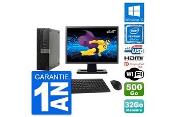 Unité Centrale Dell Pc Dell 5040 Sff Ecran 22" G4400 Ram 32go Disque Dur 500go Hdmi Windows 10 Wifi