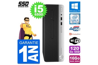 Unité Centrale Hp Pc Hp Prodesk 400 G4 Sff Intel Core I5-6500 Ram 16go Ssd 120go Windows 10 Wifi