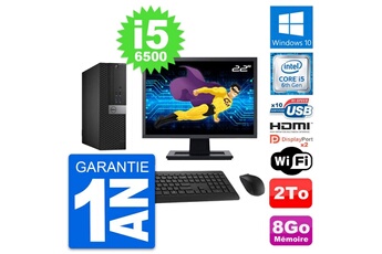Unité Centrale Dell Pc Dell 5040 Sff Ecran 22" I5-6500 Ram 8go Disque Dur 2to Hdmi Windows 10 Wifi