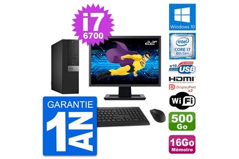 Unité Centrale Dell Pc Dell 5040 Sff Ecran 22" I7-6700 Ram 16go Disque 500go Hdmi Windows 10 Wifi