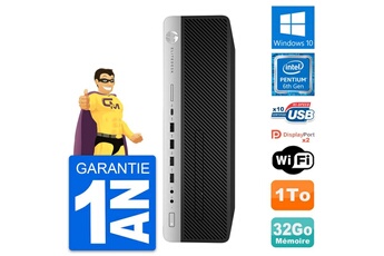 Unité Centrale Hp Pc Hp Elitedesk 800 G3 Sff Intel G4400 Ram 32go Disque 1to Windows 10 Wifi